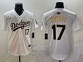 Men's Los Angeles Dodgers #17 Shohei Ohtani White Gold Limited Stitched Jersey,baseball caps,new era cap wholesale,wholesale hats